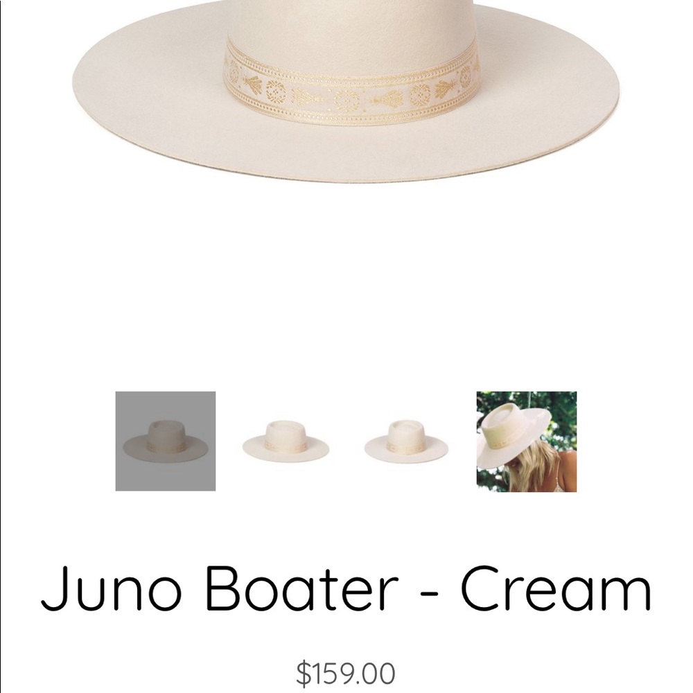 Lack of Color Hat: Juno Boater - Cream
